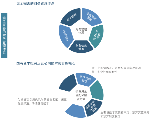 重點(diǎn)針對(duì)資產(chǎn)負(fù)債、投資項(xiàng)目資金匹配和融資方式、成員企業(yè)預(yù)算管理情況等構(gòu)建全面財(cái)務(wù)管控體系，實(shí)現(xiàn)企業(yè)財(cái)務(wù)的戰(zhàn)略管理